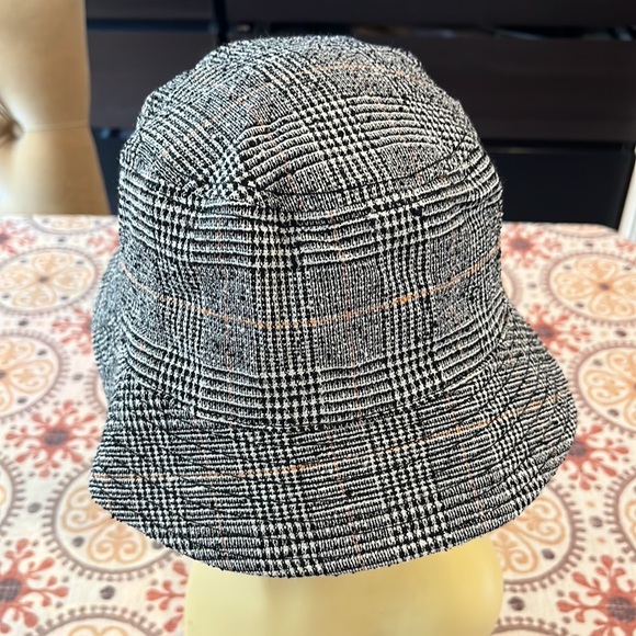 AIME LEON DORE LADIES BLACK WHITE ORANGE TWEED BUCKET HAT-L/XL - Picture 6 of 11